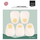 Vaessen Creative - Craft Punch Set Basic Shapes Scalloped 5pcs - Postage as per Actual