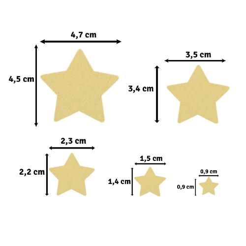 Vaessen Creative - Craft Punch Set Stars 5pcs - Postage as per Actual