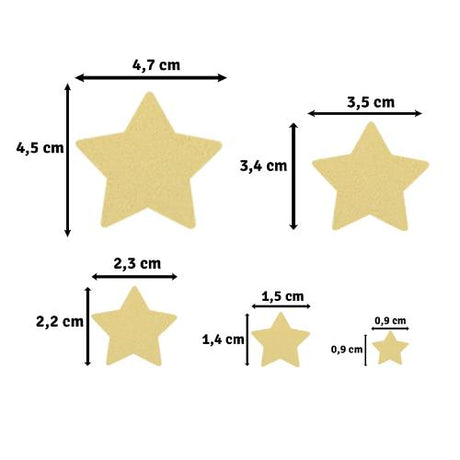Vaessen Creative - Craft Punch Set Stars 5pcs - Postage as per Actual