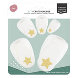 Vaessen Creative - Craft Punch Set Stars 5pcs - Postage as per Actual
