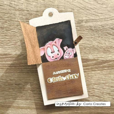Vaessen Creative • 3D Embossing Folder by Carla Creates Wood on the Farm 5.9x5.9"