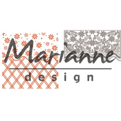 Marianne Design Design Folder Deluxe 6x6 Inch Anja's Flower Border (DF3444)