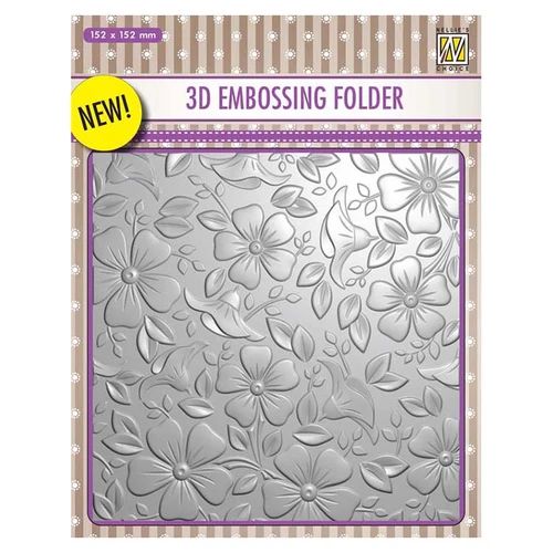 Nellie's Choice 3D Embossing Folder - Flowers 3