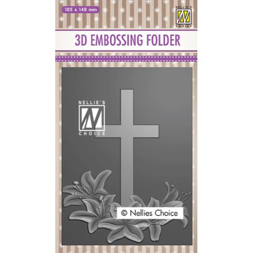 Nellie's Choice 3D Embossing Folders Cross 2