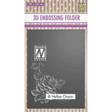 Nellie's Choice 3D Embossing Folders Rose Corner 2