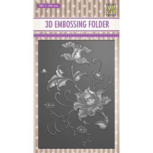 Nellie's Choice 3D Embossing Folder - Exotic Flower