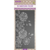 Nellie's Choice 3D Embossing Folder Slimline - Wild Roses