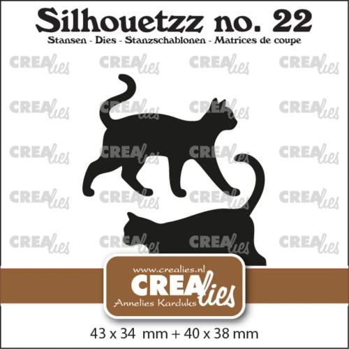 Crealies Silhouetzz Dies Cats Standing (CLSH22)