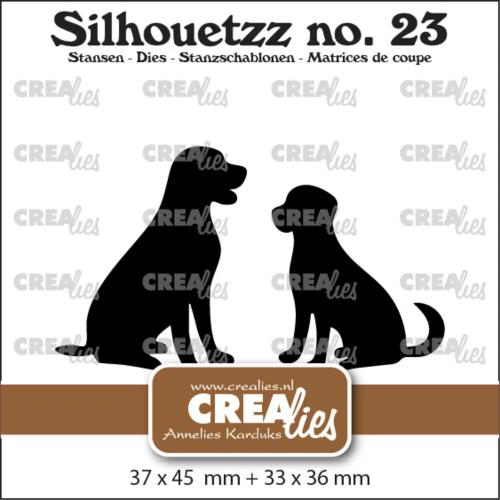 Crealies Silhouetzz Dies Dogs Sitting (CLSH23)