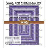 Crealies Crea-Nest-Lies XXL Dies Rectangles with Dots and Stripes (CLNestXXL189)