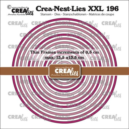 Crealies Crea-Nest-Lies XXL Dies Thin Frames Circles Smooth (CLNestXXL196)