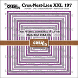 Crealies Crea-Nest-Lies XXL Dies Thin Frames Squares Smooth (CLNestXXL197)