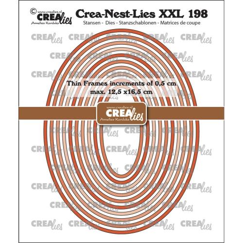 Crealies Crea-Nest-Lies XXL Dies Thin Frames Ovals Smooth (CLNestXXL198)
