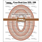 Crealies Crea-Nest-Lies XXL Dies Thin Frames Ovals Smooth (CLNestXXL198)