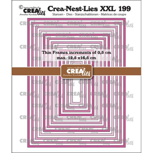 Crealies Crea-Nest-Lies XXL Dies Thin Frames Rectangles Smooth (CLNestXXL199)