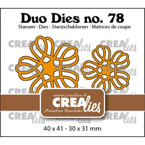 Crealies Duo Dies No. 78 Open Flowers 32 (CLDD78)