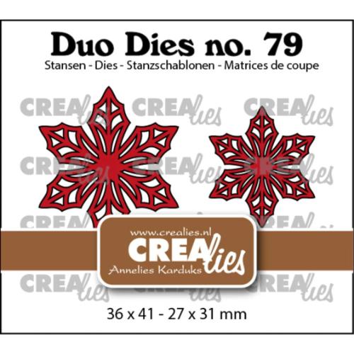 Crealies Duo Dies No. 79 Open Flowers 33 Poinsettia (CLDD79)