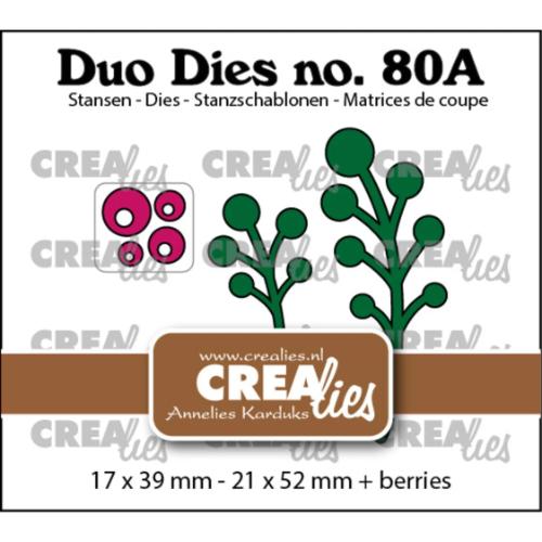Crealies Duo Dies No. 80a Leaves 23a Berry Branches (Mirror Image) (CLDD80a)