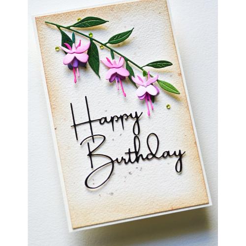 Memory Box - Happy Birthday Breezy Script craft die