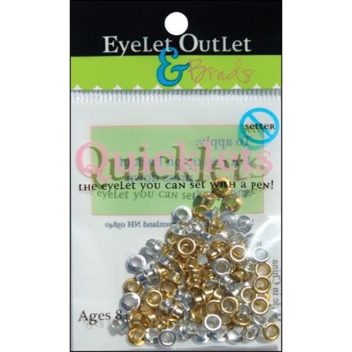 Eyelet Outlet Quicklets Round 84/Pkg Anodized 2