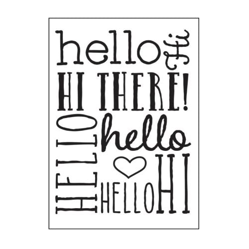 Darice' Embossing folder Hello background