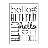 Darice' Embossing folder Hello background