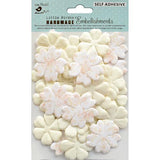 Little Birdie - Leona Paper Flowers 30/Pkg-Shabby Chic