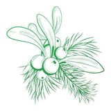 Couture Creations Mistletoe Mini Stamp