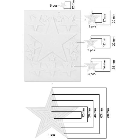 Scrapbook Adhesives - 3D Foam Stars - No.01211