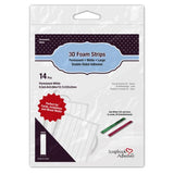 Scrapbook Adhesives 3D Foam Strips 0.5 Inch White (14pcs)