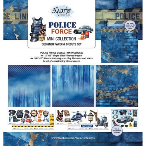 3 Quarter Designs Police Force Mini 12x12 collection - Postage as per Actual