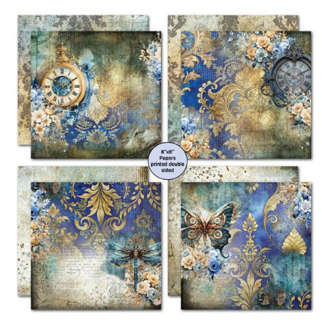 3Quarter Designs Grunged Baroque  8x8 Paper Pack