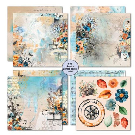 3Quarter Designs - Cerulean Score Collection - 8x8 Pack