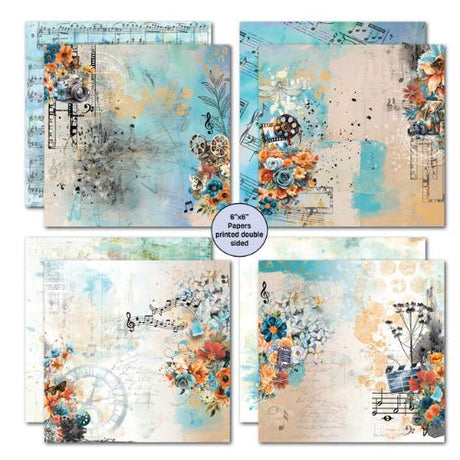 3Quarter Designs - Cerulean Score Collection - 6x6 Pack