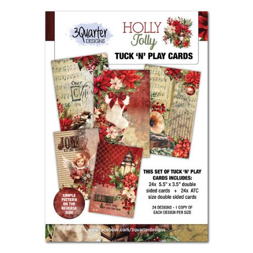 3Quarter Designs - Holly Jolly Collection - Tuck 'N' Play Cards