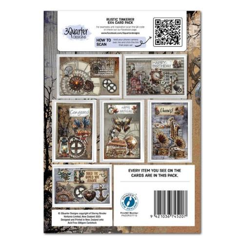 3Quarter Designs Rustic Tinkerer  6x4 Card Pack