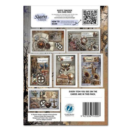 3Quarter Designs Rustic Tinkerer  6x4 Card Pack