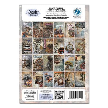 3Quarter Designs Rustic Tinkerer - Tuck N Play Cards
