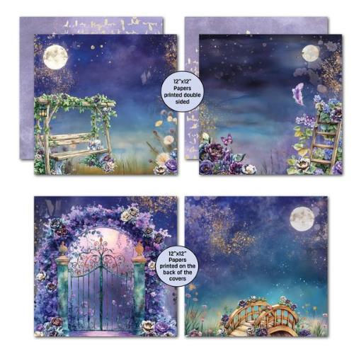 3Quarter Designs Night Garden 12x12 Design Paper & Diecuts Set - Postage as per Actual