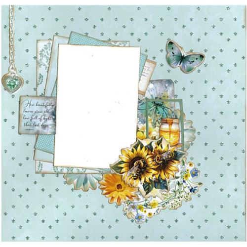 3Quarter Designs Honey Fields 12x12 Design Paper & Diecuts Set - Postage as per Actual