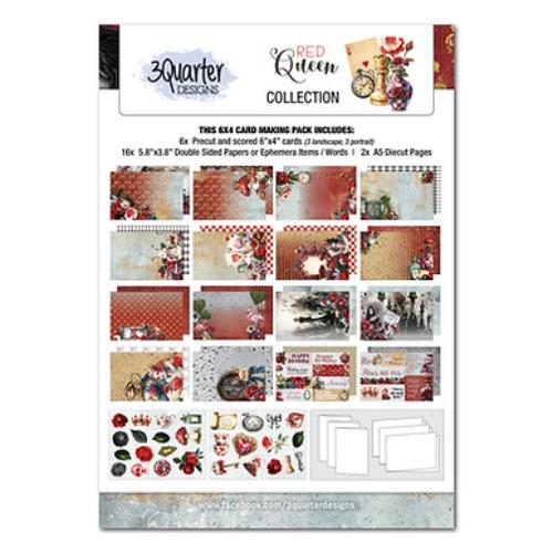 3Quarter Designs Red Queen 6x4 Card Pack