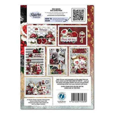 3Quarter Designs Red Queen 6x4 Card Pack