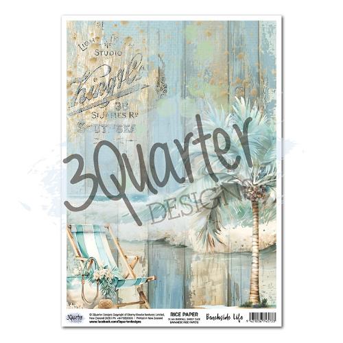3Quarter Designs Beachside Life A4 Rice paper
