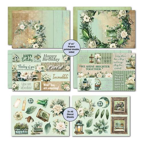 3Quarter Designs Sage Candlelight 6"x4" Card Pack