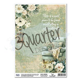 3Quarter Designs Sage Candlelight A4 Rice paper