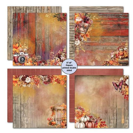 3Quarter Designs Autumn Whispers  8x8 Paper Pack & Die Cuts set