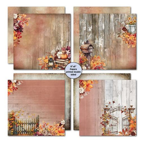 3Quarter Designs Autumn Whispers  8x8 Paper Pack & Die Cuts set