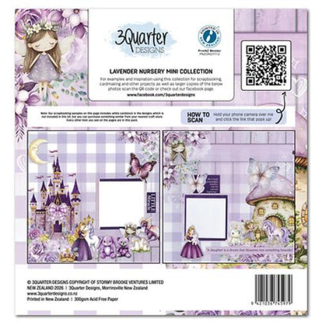 3Quarter Designs Mini 12x12 Collection Lavender Nursery - Postage as per Actual