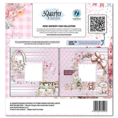 3Quarter Designs Mini 12x12 Collection Rose Nursery - Postage as per Actual