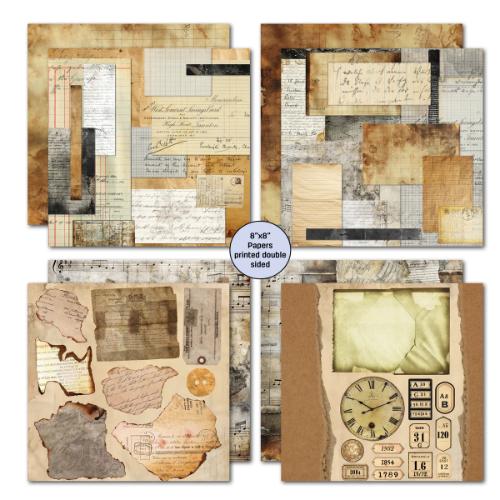 3Quarter Designs Paper Tales 8x8 Paper Pack & Die Cuts set